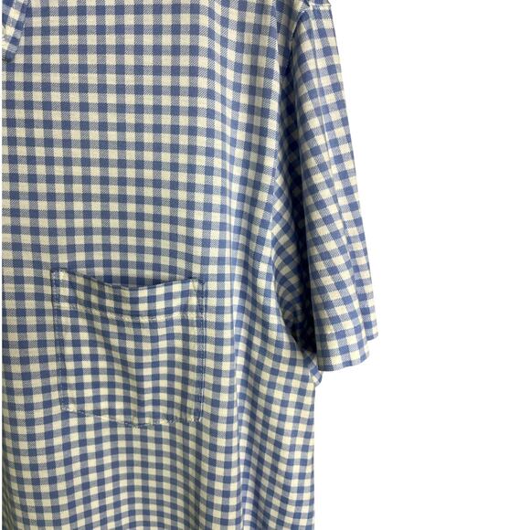 Ralph Lauren Polo Shirt Mens XL Blue Gingham Classic lightweight Stretch - Picture 6 of 12